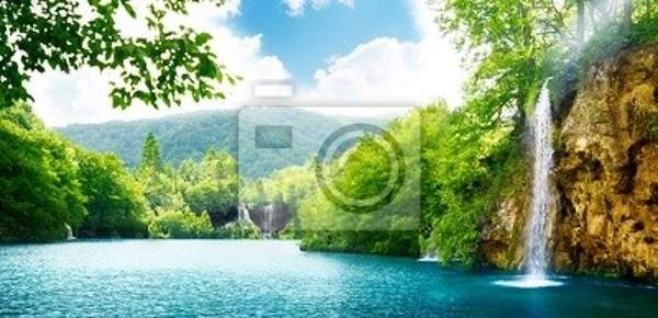 Фотообои - Пейзаж с водопадом