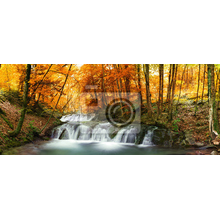 Фотообои на стену с лесным водопадом