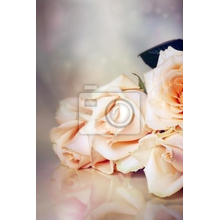 Фотообои - Букет персиковых роз