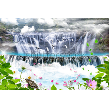 Фотообои 3Д с водопадом