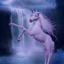 Фотообои с единорогом у водопада