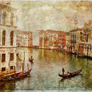 Фотообои на стену с Гранд-Каналом в ретро стиле