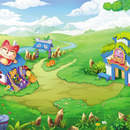 Детские Фотообои - Мультяшная деревушка