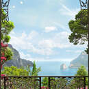 Балкон с видом на море обои на стену