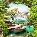 Фотообои с видом на замок через арку