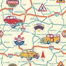 Фотообои - Карта с машинами