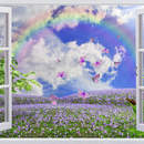 Обои на стену с красивым видом из окна