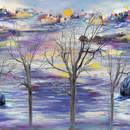 Обои на стену с рисунком деревьев