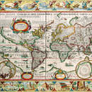 Фотообои старинная карта мира